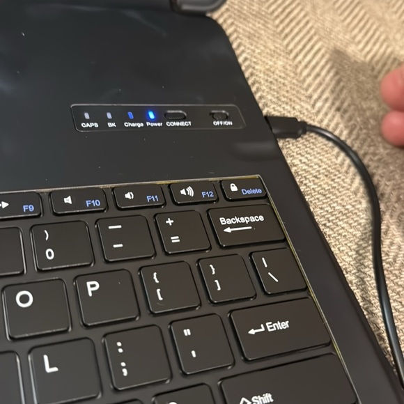 Black ProCase Keyboard Cover Case for Apple iPad Pro 12.9" with PENCIL AND CHGR - Picture 10 of 16